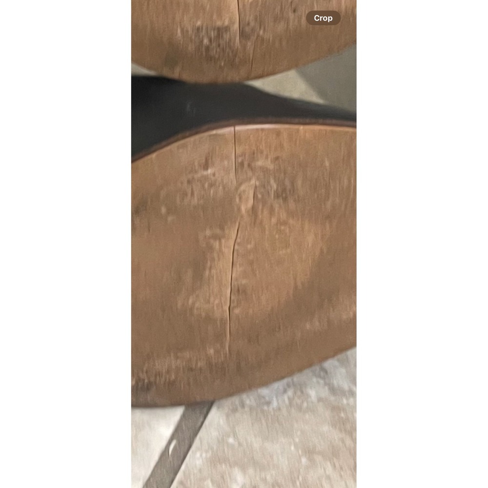Madewell Black Leather Ankle Boots Wood Heel Pointed Toe WomenSize 8.5 DAMAGED - Picture 11 of 11